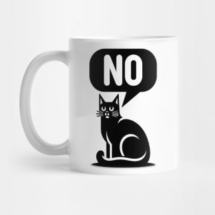 Black Cat Says NO Mug